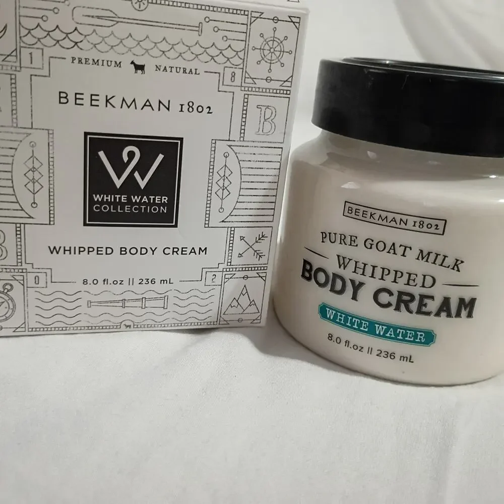 Beekman White Water Whipped Body Cream 8 oz NIB Sealed Goat MIlk USA Made